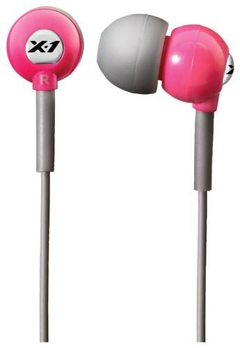 Front Standard. X-1 Audio - Flex Waterproof Earbud Headphones - Pink.