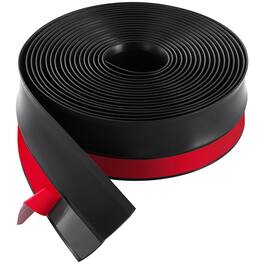 VEVOR - Garage Door Seal Top and Sides Seal Strip, 20 FT Universal Weather Stripping Replacement Soft and Hard Composite - Black