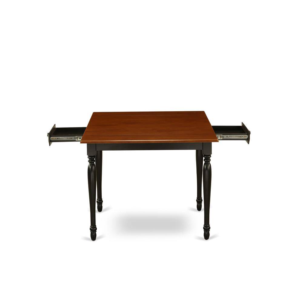 Alt View 1. East West Furniture - MZPV3-BCH-W Dining set - Black & Cherry.