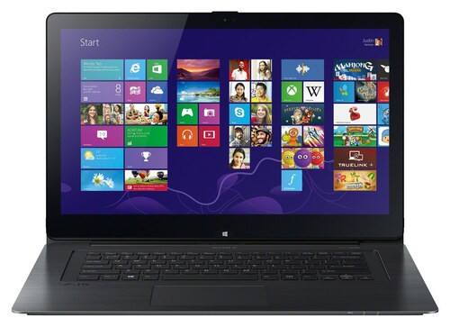 Front Standard. Sony - VAIO Flip 2-in-1 15.5" Touch-Screen Laptop - 8GB Memory - 750GB Hard Drive - Black.