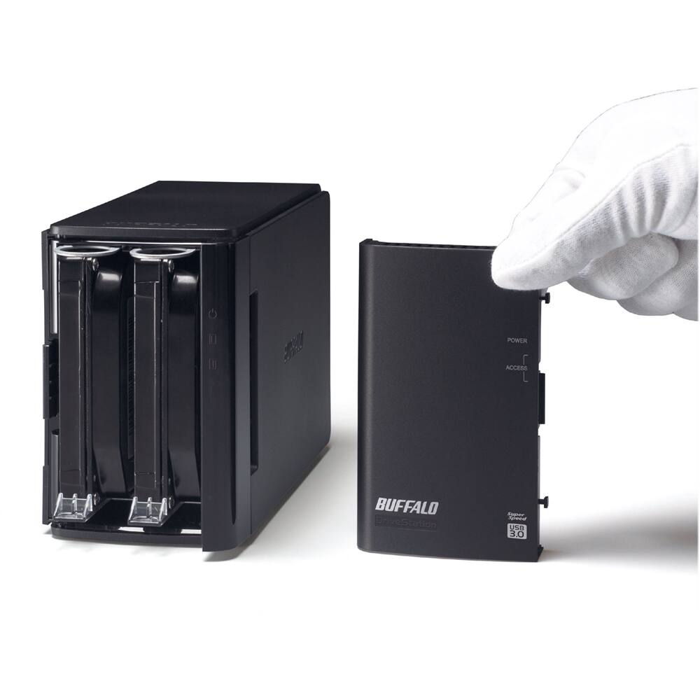 Alt View 13. Buffalo - DriveStation Pro 4TB 2-Bay External USB 3.0 Storage - black.