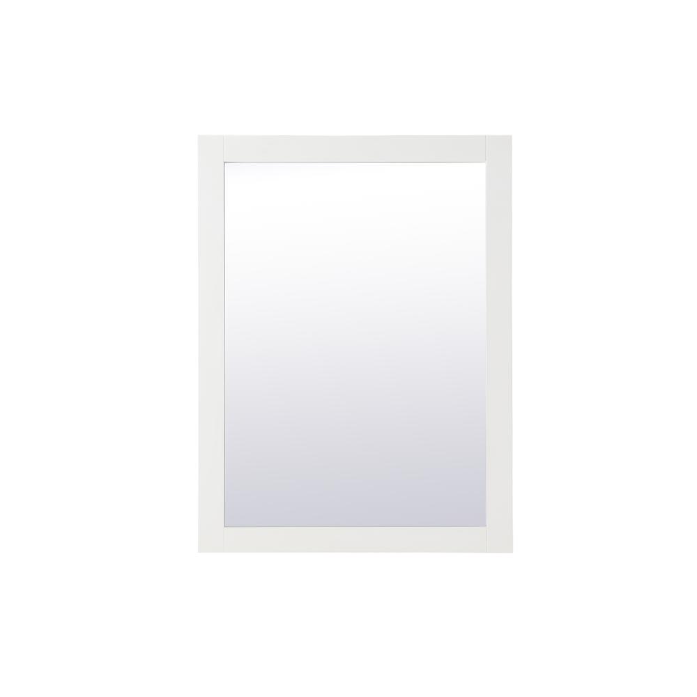Alt View 6. Elegant Decor - Aqua rectangle vanity mirror 24 inch in White - White.