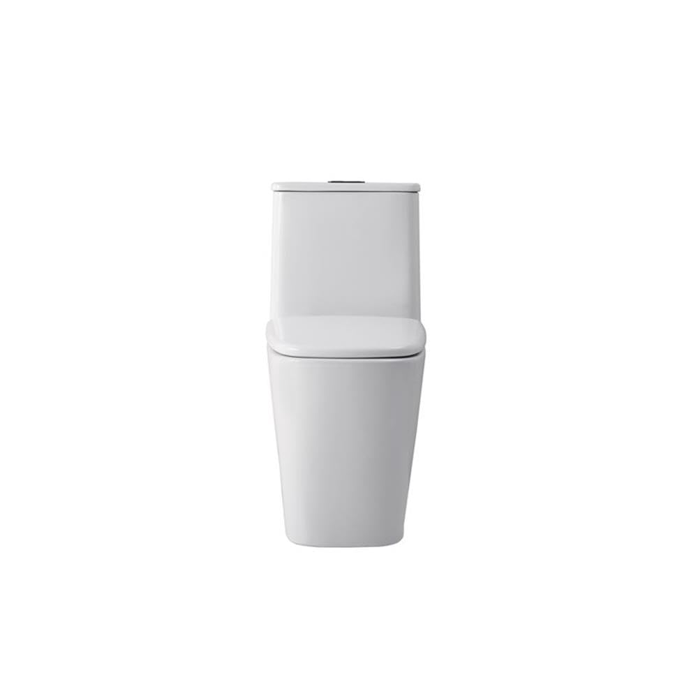 Back. Elegant Kitchen and Bath - Winslet One-piece floor Square Toilet 27x14x31 in White - White.