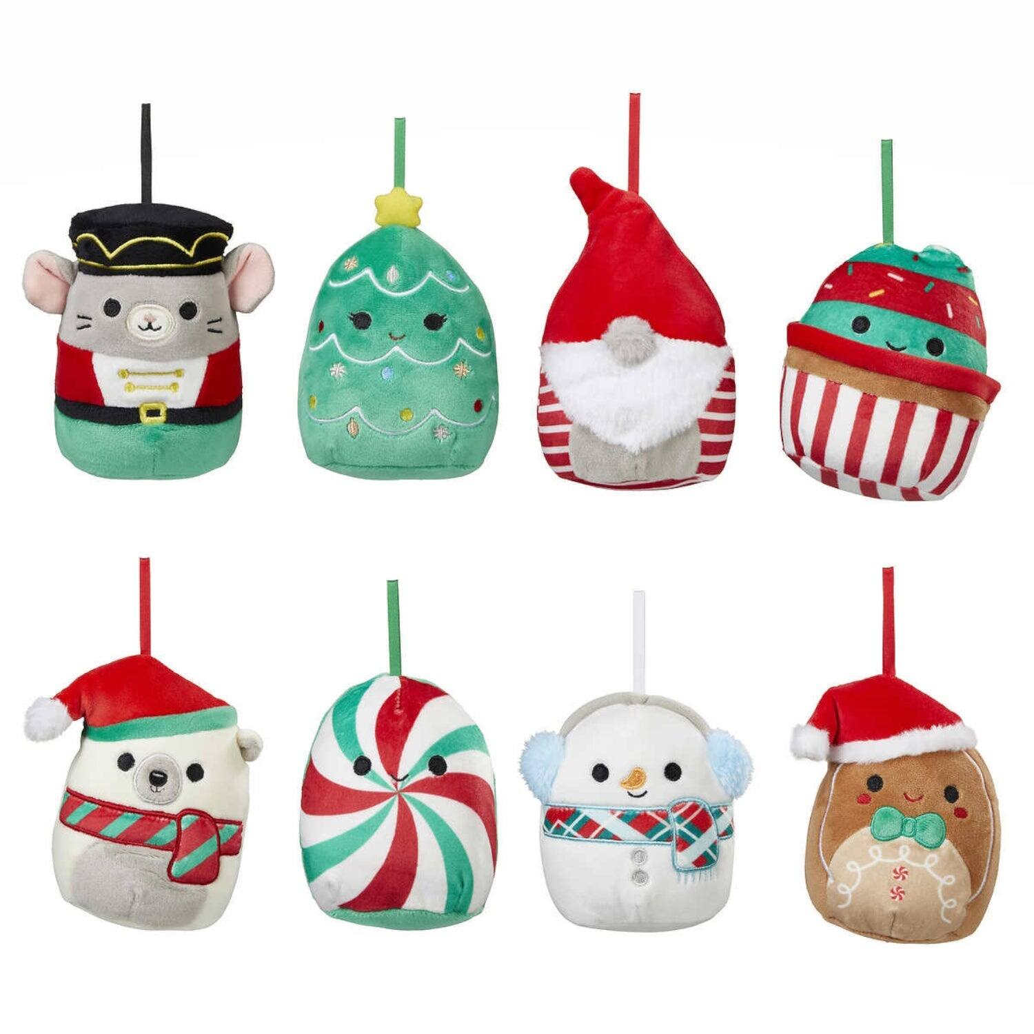Alt View 3. Kellytoy - Squishmallows: Holiday Christmas Classic Collection - 8 Pack 4” Plush Ornament.