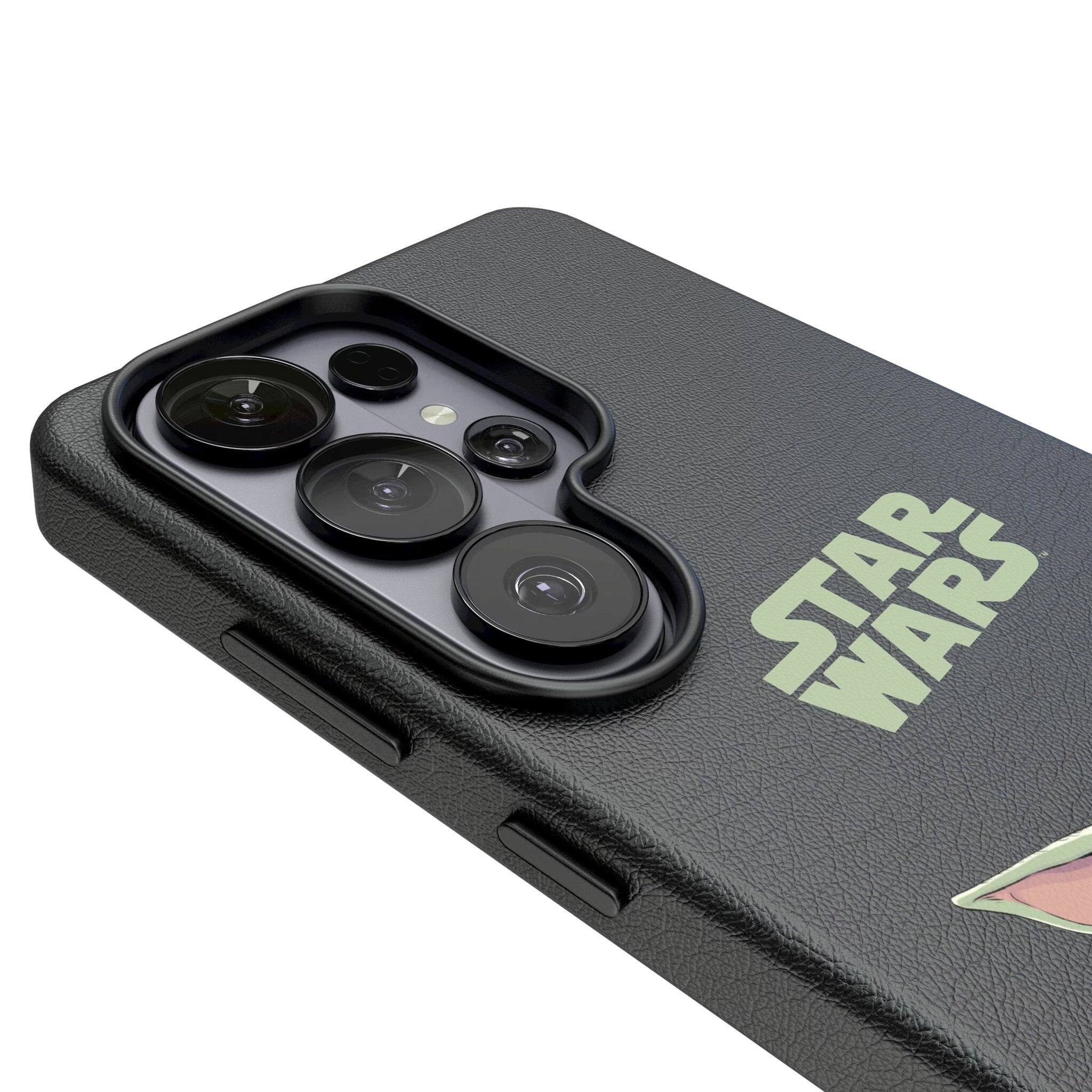 Left. Keyscaper - Star Wars: The Mandalorian Color Block MagSafe Compatible Phone Case - Samsung Galaxy S26 Plus - Grogu.