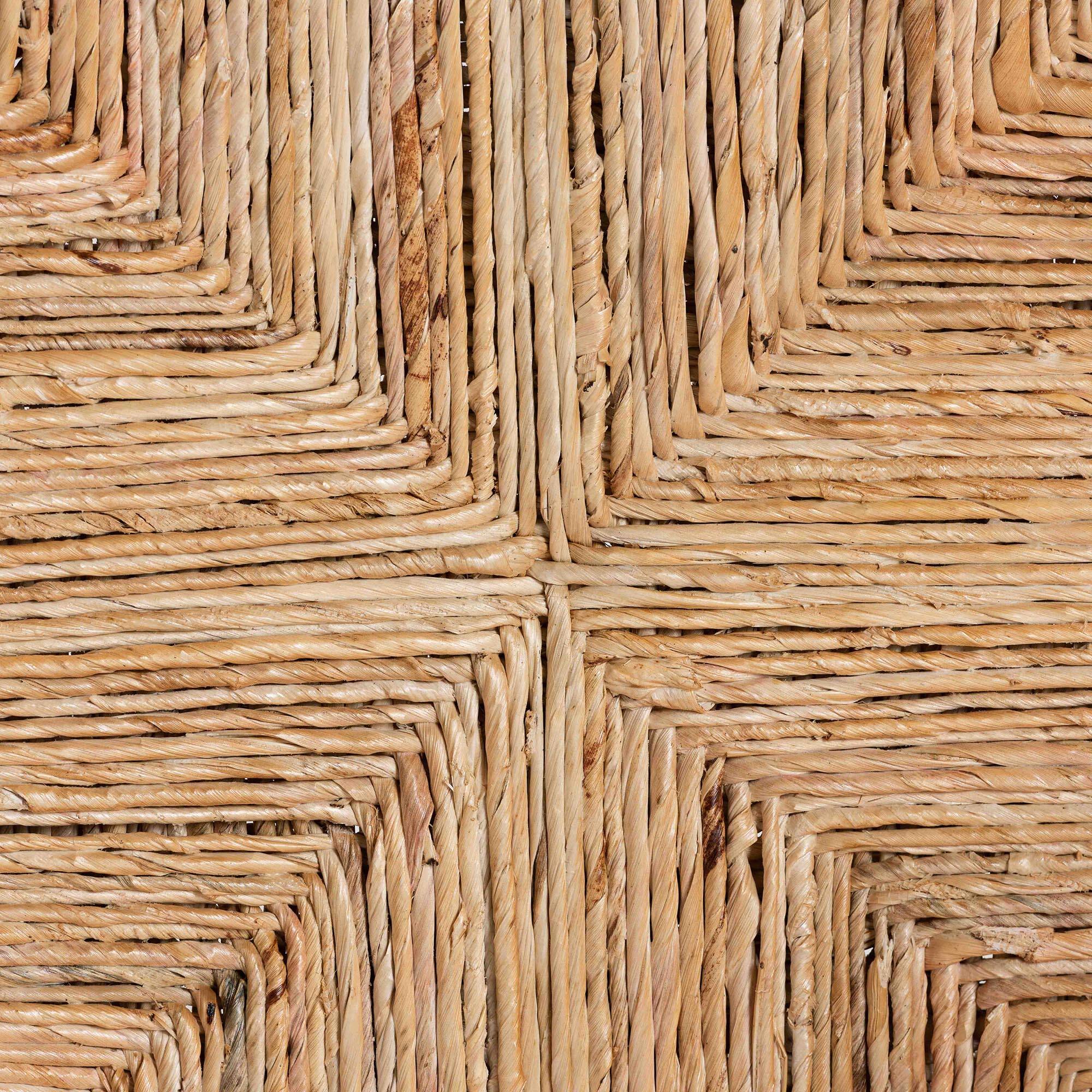 Alt View 3. bali & pari - Fika Counter Stool with Woven Seagrass Seat - Handwoven Wicker Stool with Arms and Wishbone Backrest, Coastal Seating - Honey/Natural Brown.