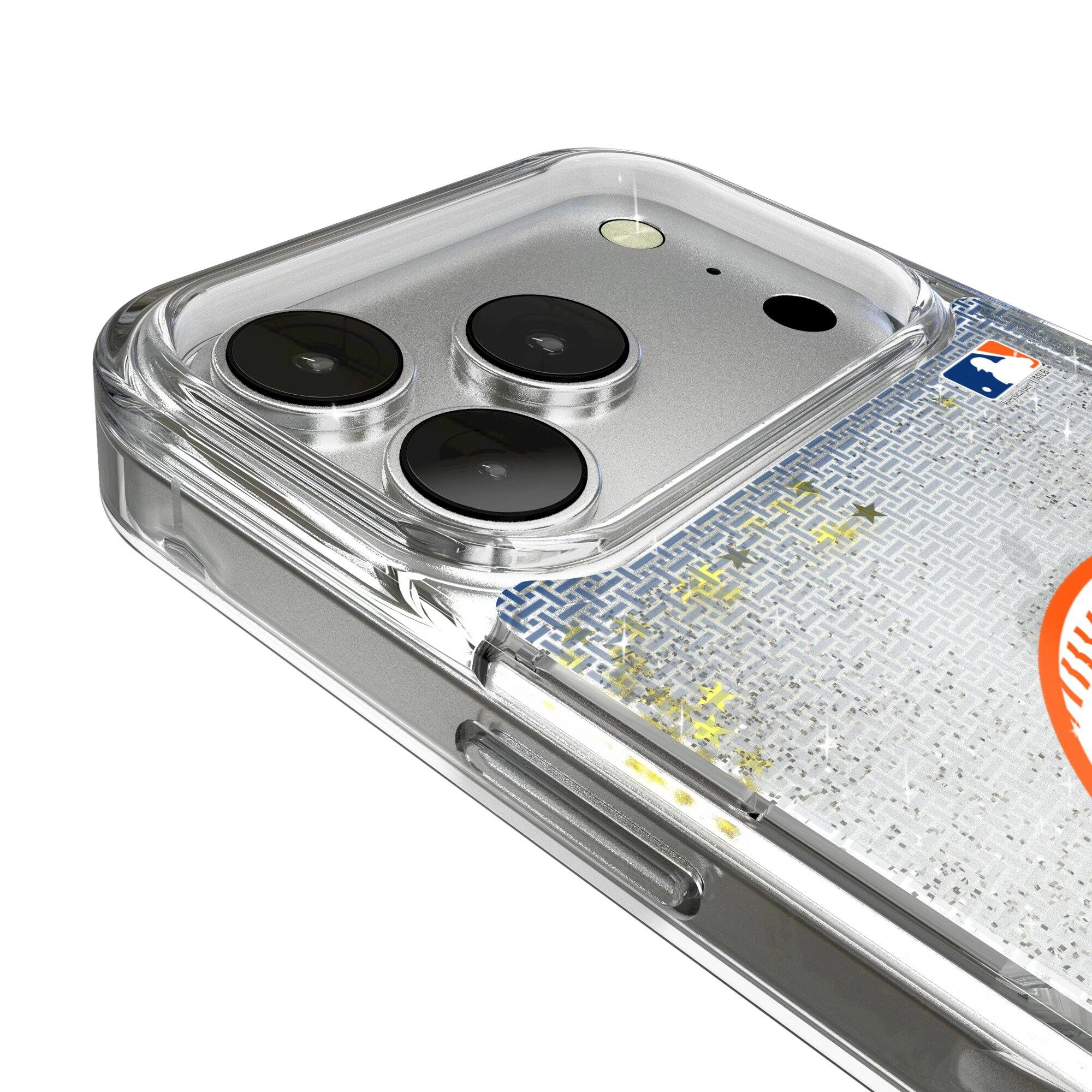 Alt View 2. Keyscaper - Linen Logo iPhone Glitter Case - 13 Pro - Multicolor.