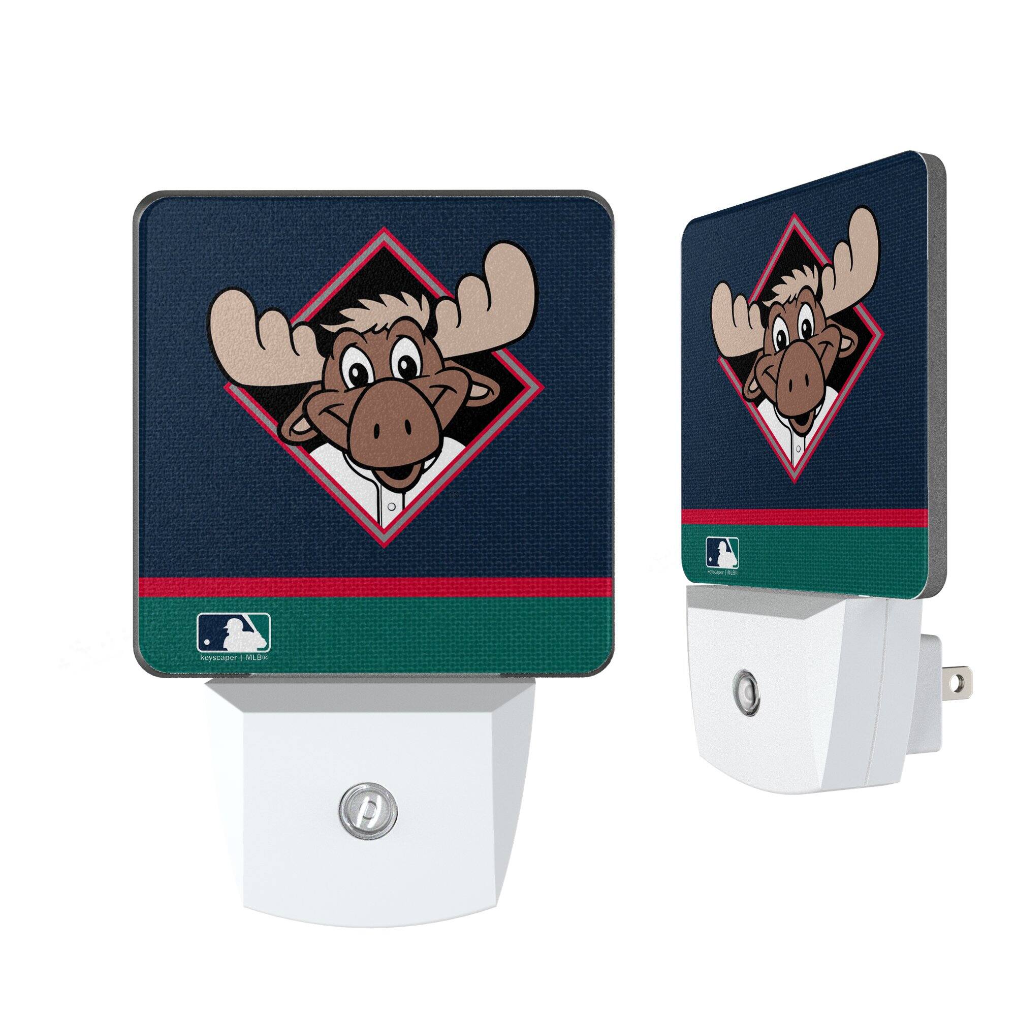 Keyscaper - Seattle Mariners Stripe Mascot Nightlight 2-Pack - Multicolor