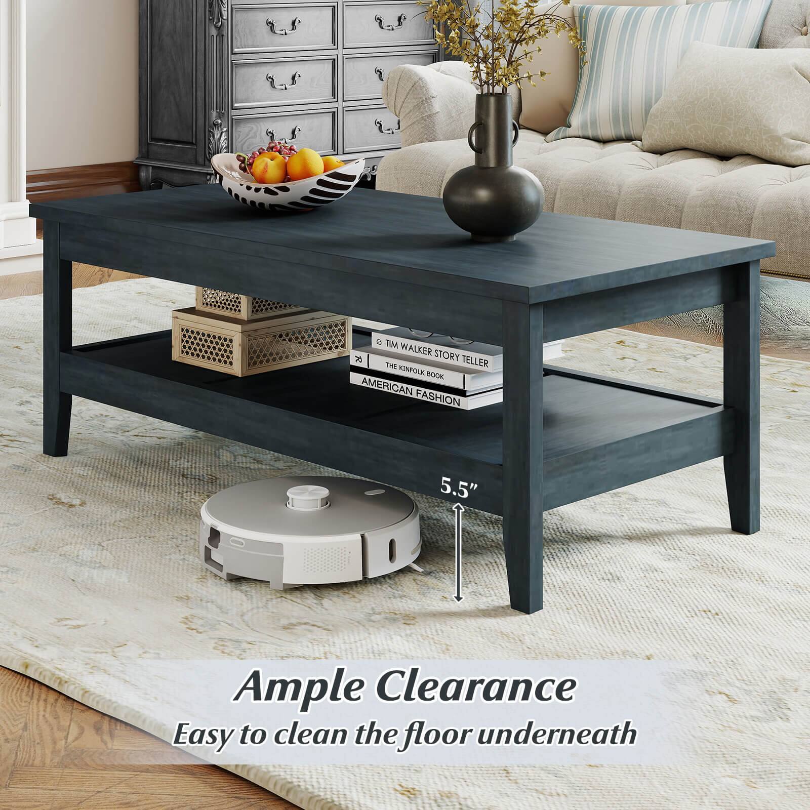 i DM WALKER STORY TELLER THE KINFOLK BOOK AMERICAN FASHION  
5.5"  
Ample Clearance  
Easy to clean the floor underneath