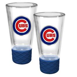 Great American Products - Chicago Cubs 2-Pack 4oz. Cheer Shot Set with Silicone Grip - Blue