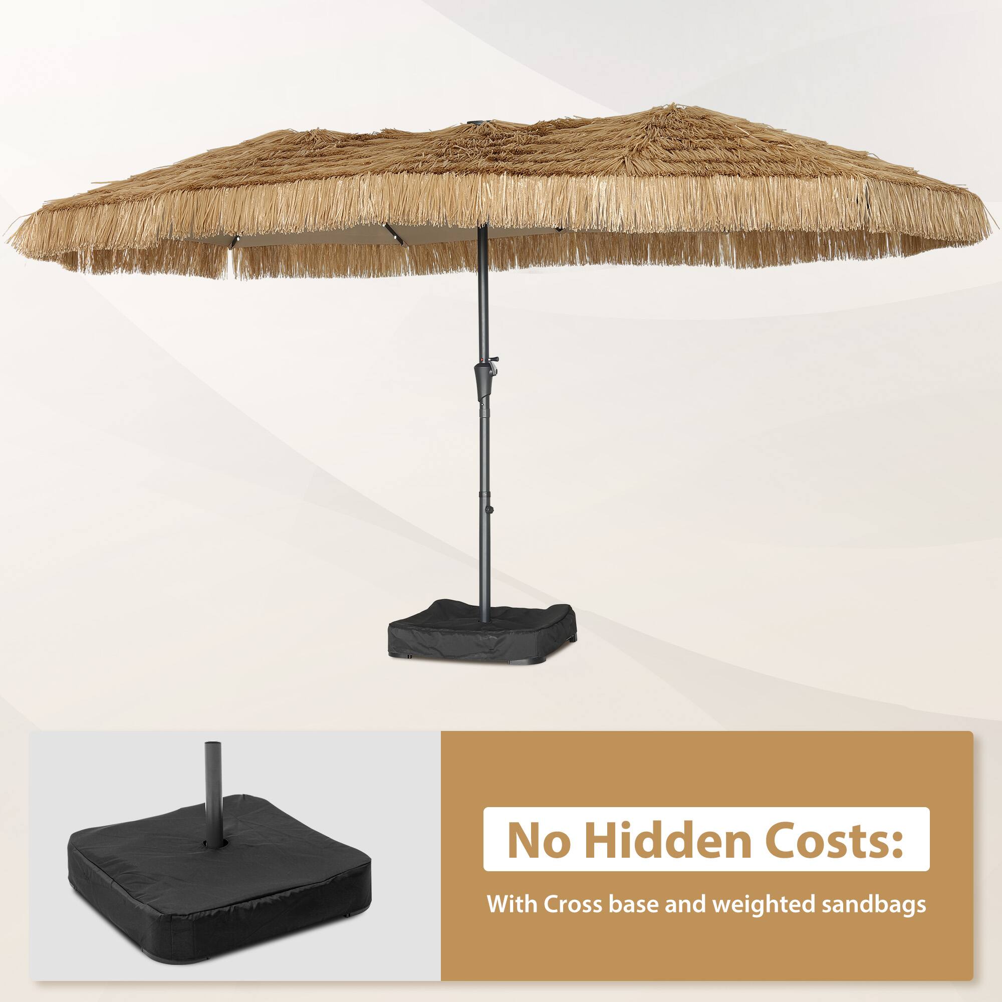 No Hidden Costs: With Cross base and weighted sandbags