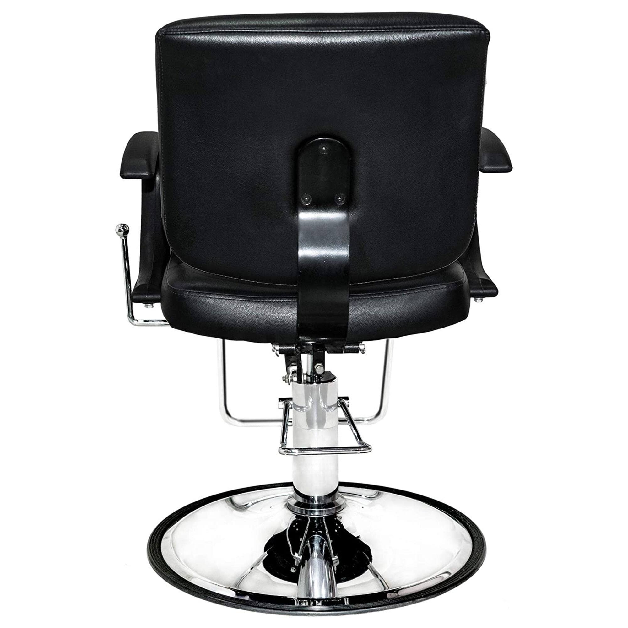 Alt View 5. Chromium - PureSana Chromium Kyler 360 Degree Professional All Purpose Salon Chair, Black - Black.