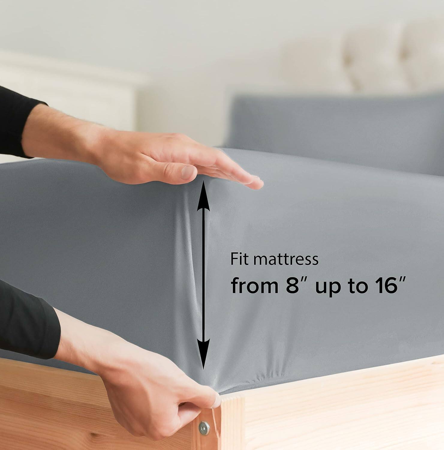 Fit mattress from 8" up to 16"