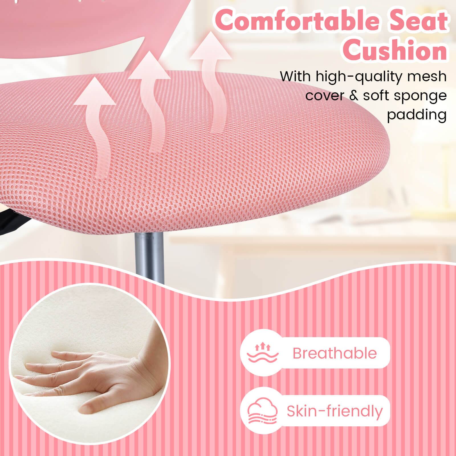 Comfortable Seat Cushion  
With high-quality mesh cover & soft sponge padding  

Breathable  
Skin-friendly