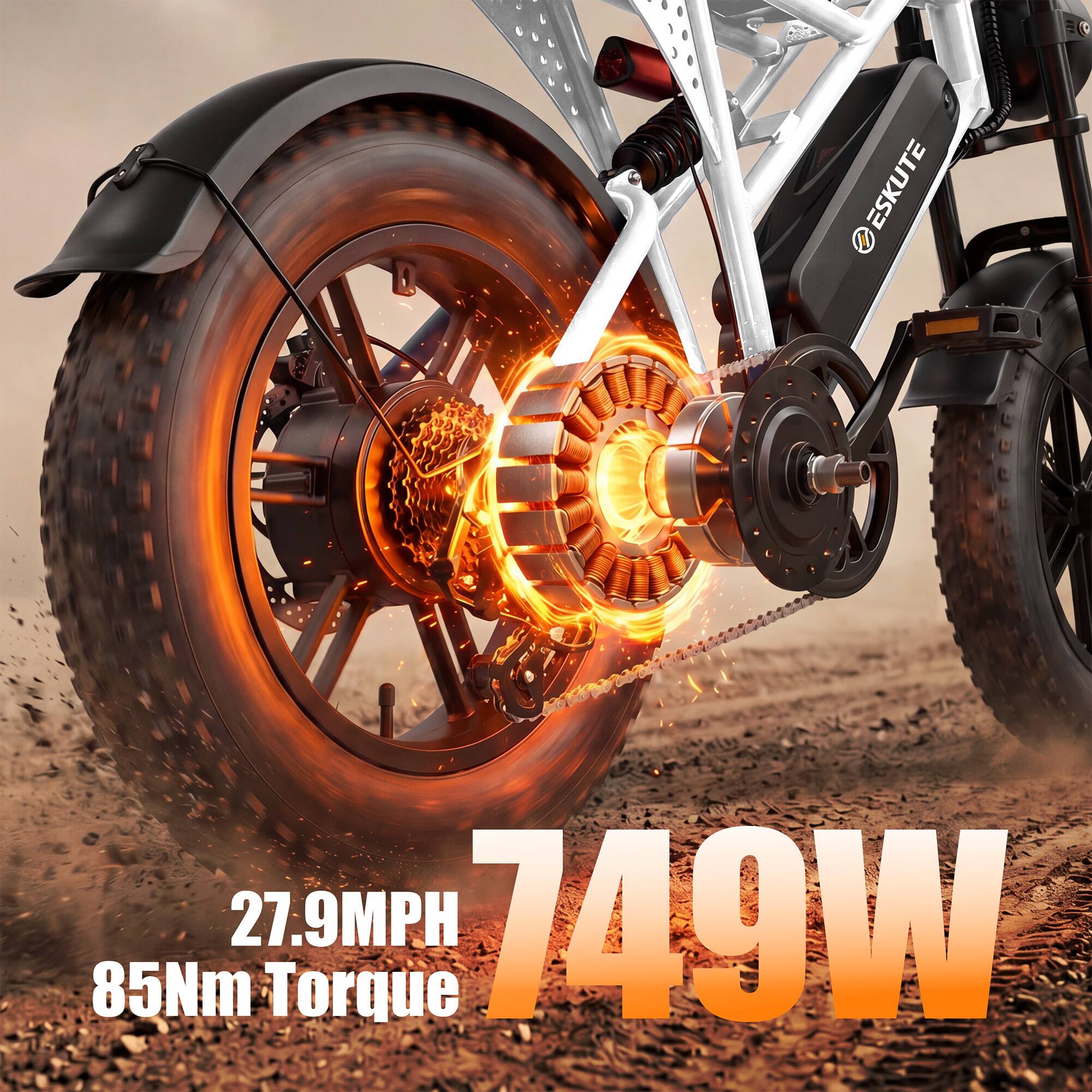 Eskute 27.9MPH 749W 85Nm Torque