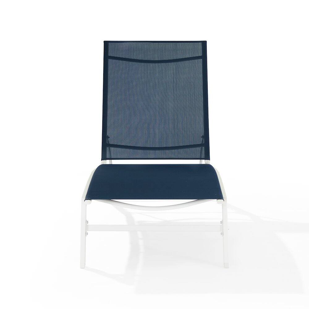 Alt View 4. Crosley Furniture - Weaver Outdoor Chaise Lounge - Navy.