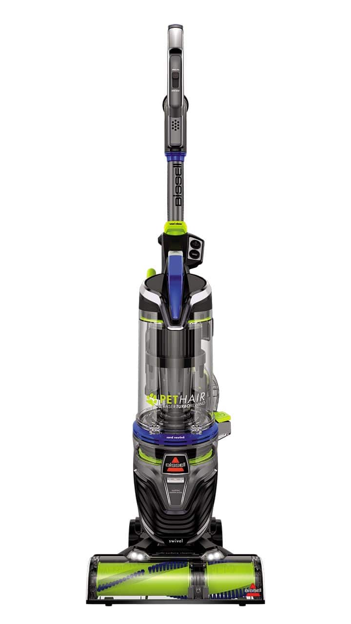 BISSELL - Pet Hair Eraser Turbo Rewind Upright Vacuum - Cobalt Blue and Electric Green - Front_Zoom