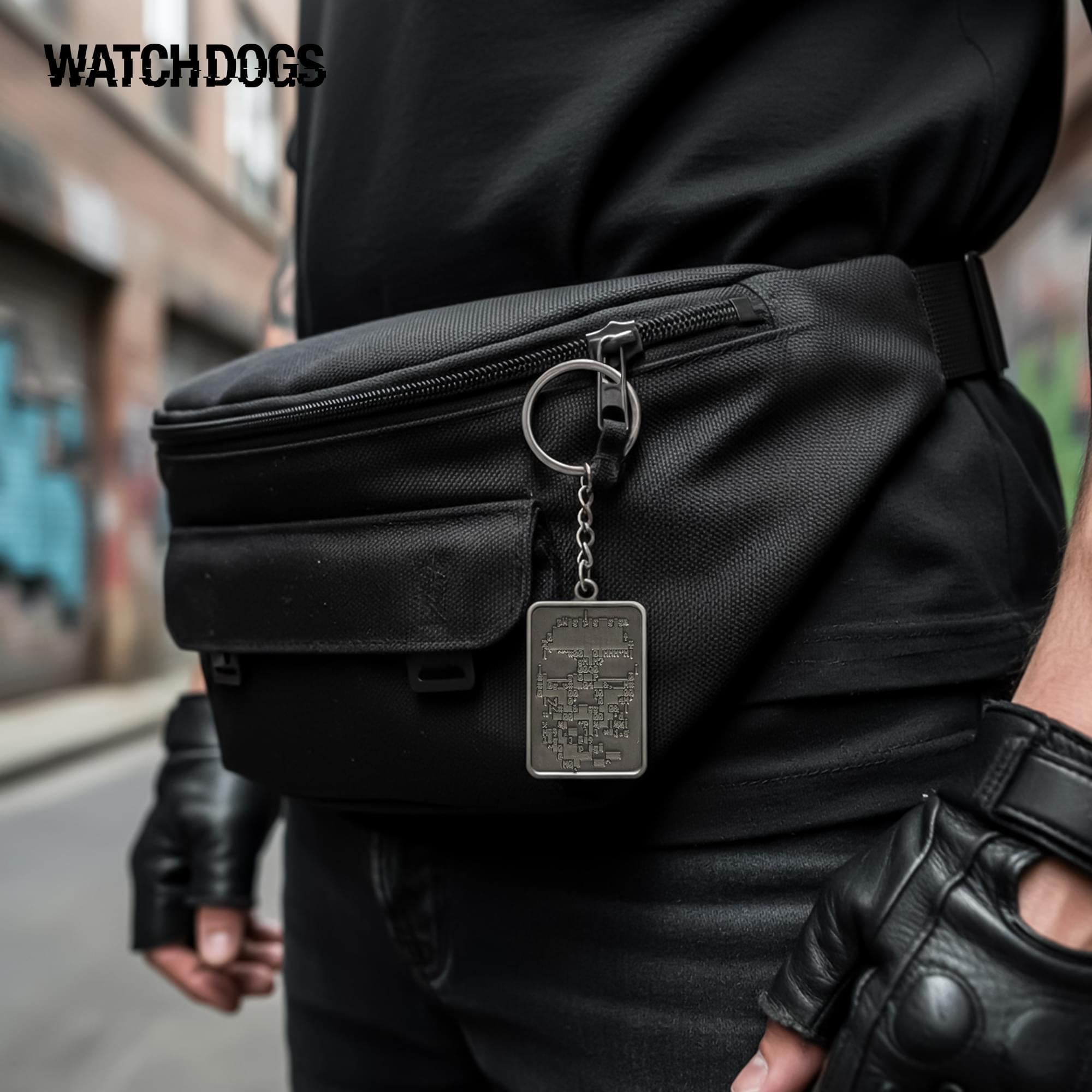 Alt View 2. Ubisoft - Watch Dogs Skull Metal Keychain - Silver.