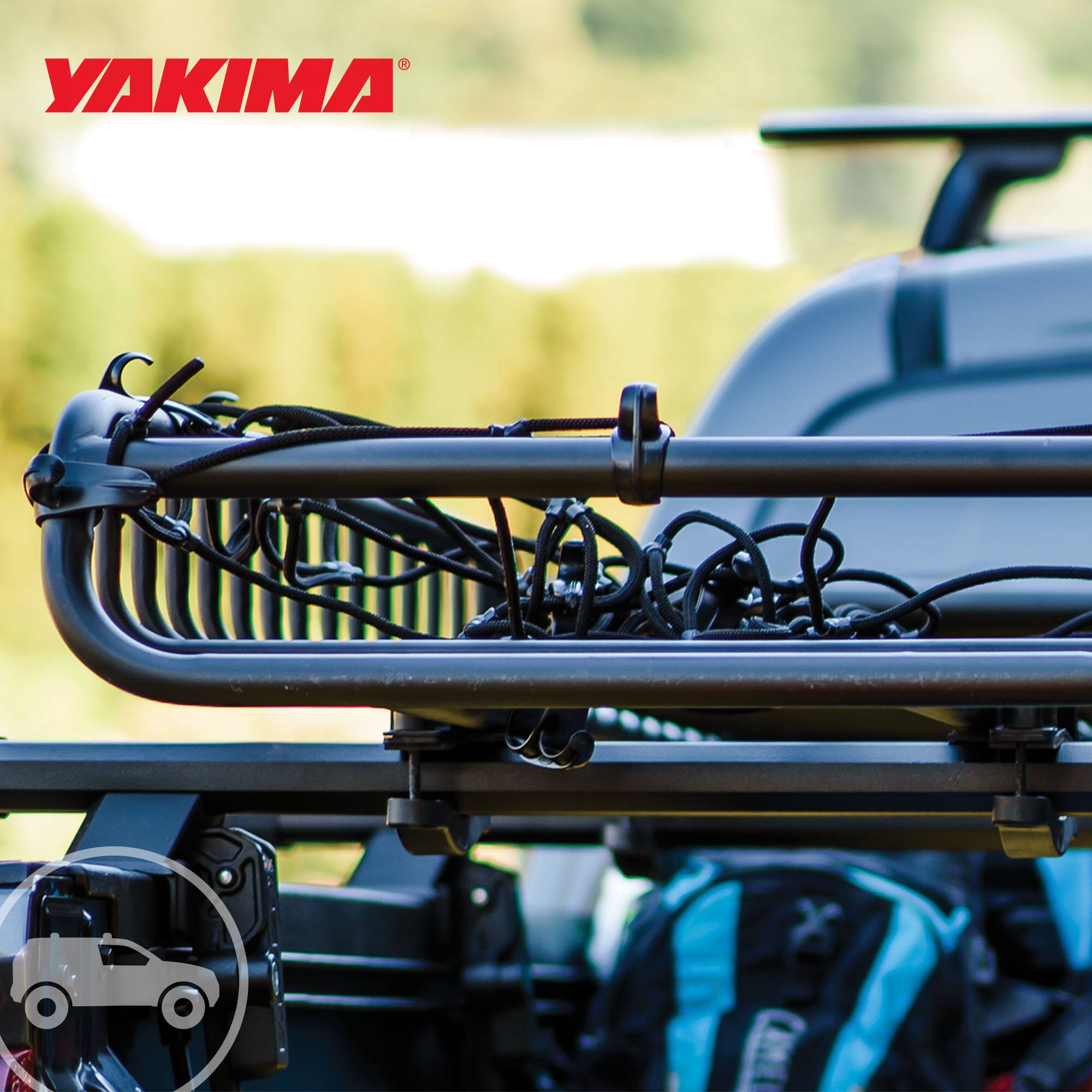 Alt View 5. Yakima - YAKIMA Cargo Basket Stretch Net for SkinnyWarrior And SkinnyWarrior Extension - Black.