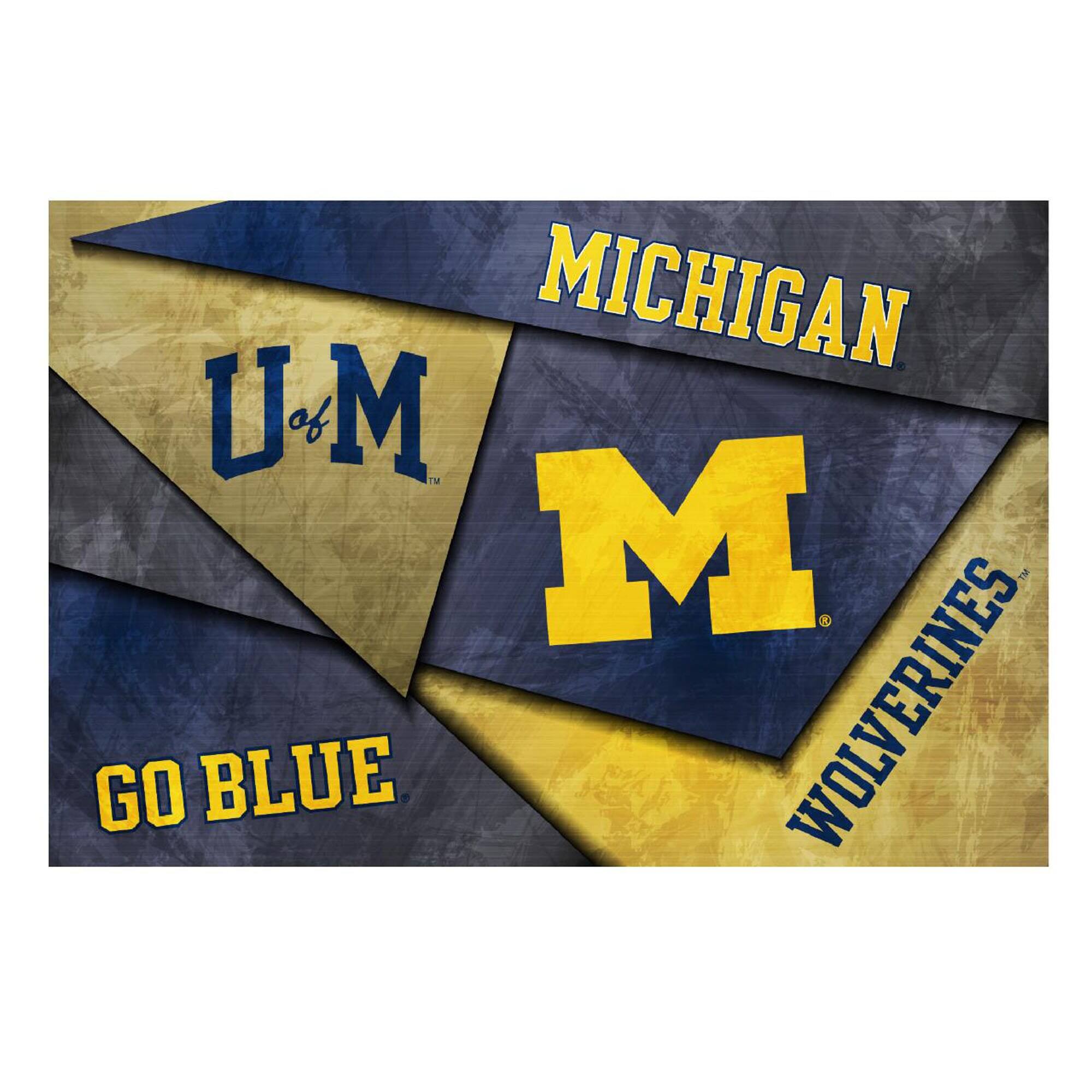 Michigan Wolverines 16" x 24" Mosaic Poster