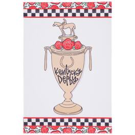 Magnolia Lane - Kentucky Derby 12" x 18" Cup Flag - White