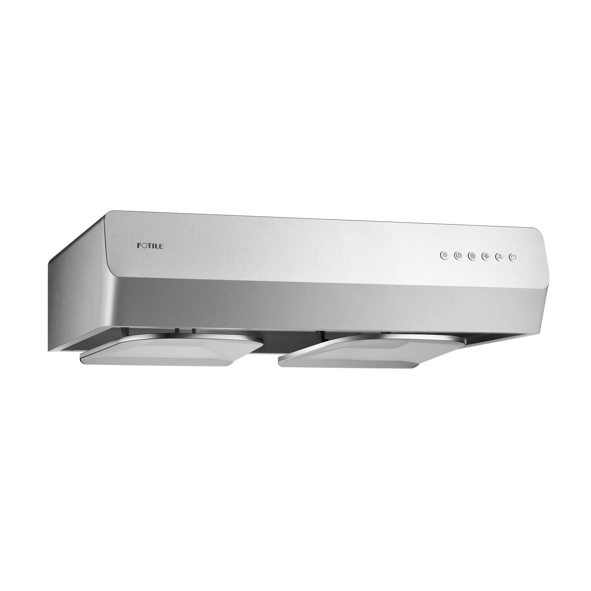 Angle. FOTILE - FOTILE Pixie Air Series  30" 850CFM Under the Cabinet Range Hood in Stainless Steel - stainless steel.