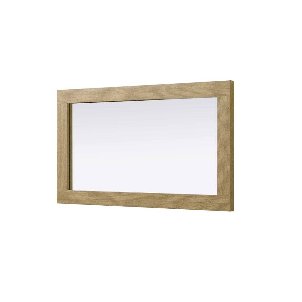 Alt View 1. Elegant Kitchen and Bath - Noah Wooden Rectangle Mirror 18 x 32 in Honey Brown - Honey Brown.