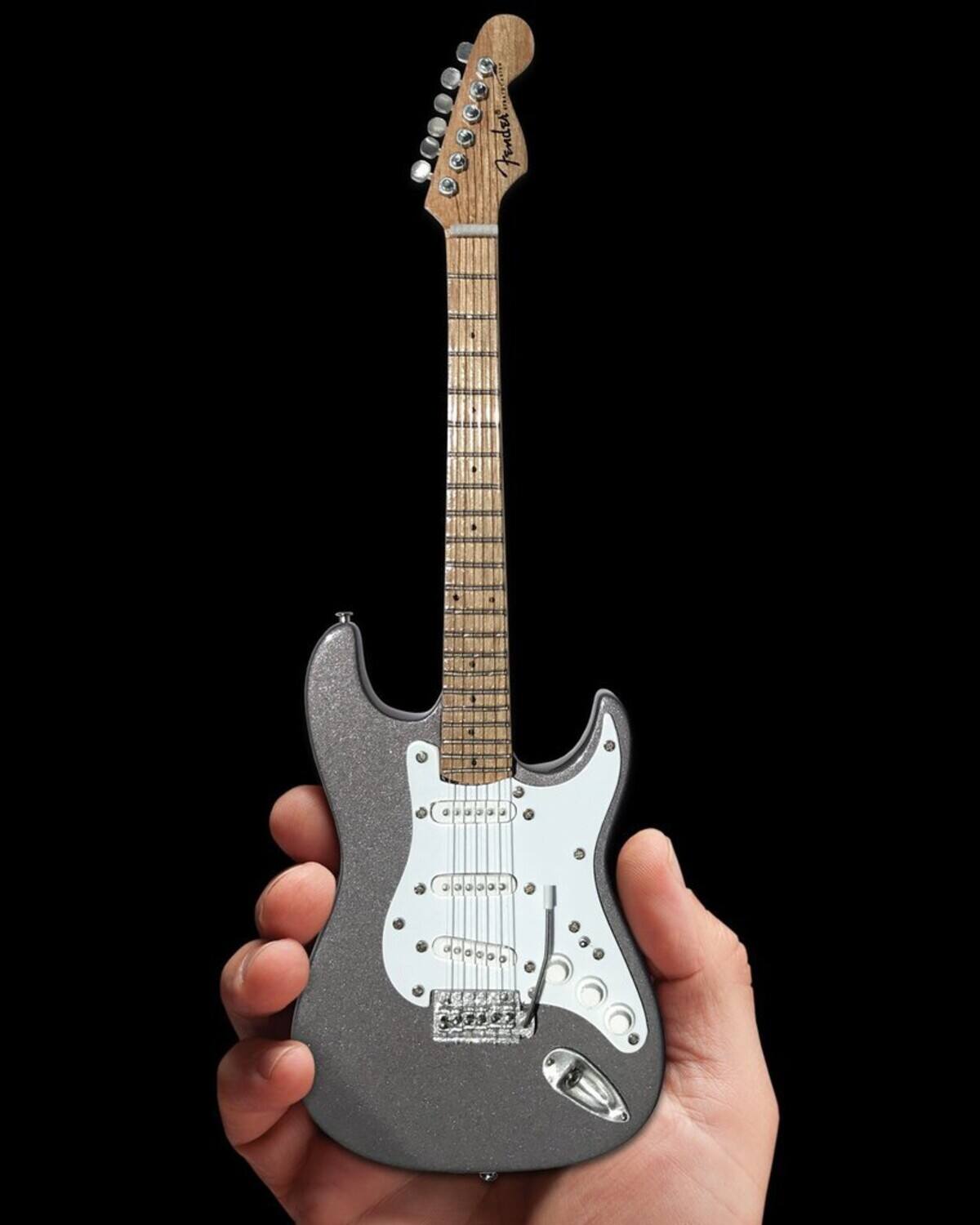 Alt View 2. Axe Heaven - Eric Clapton - Axe Heaven Metallic Pewter Finish Fender Stratocaster Mini Guitar Replica Collectible - Collectibles - Multicolor.