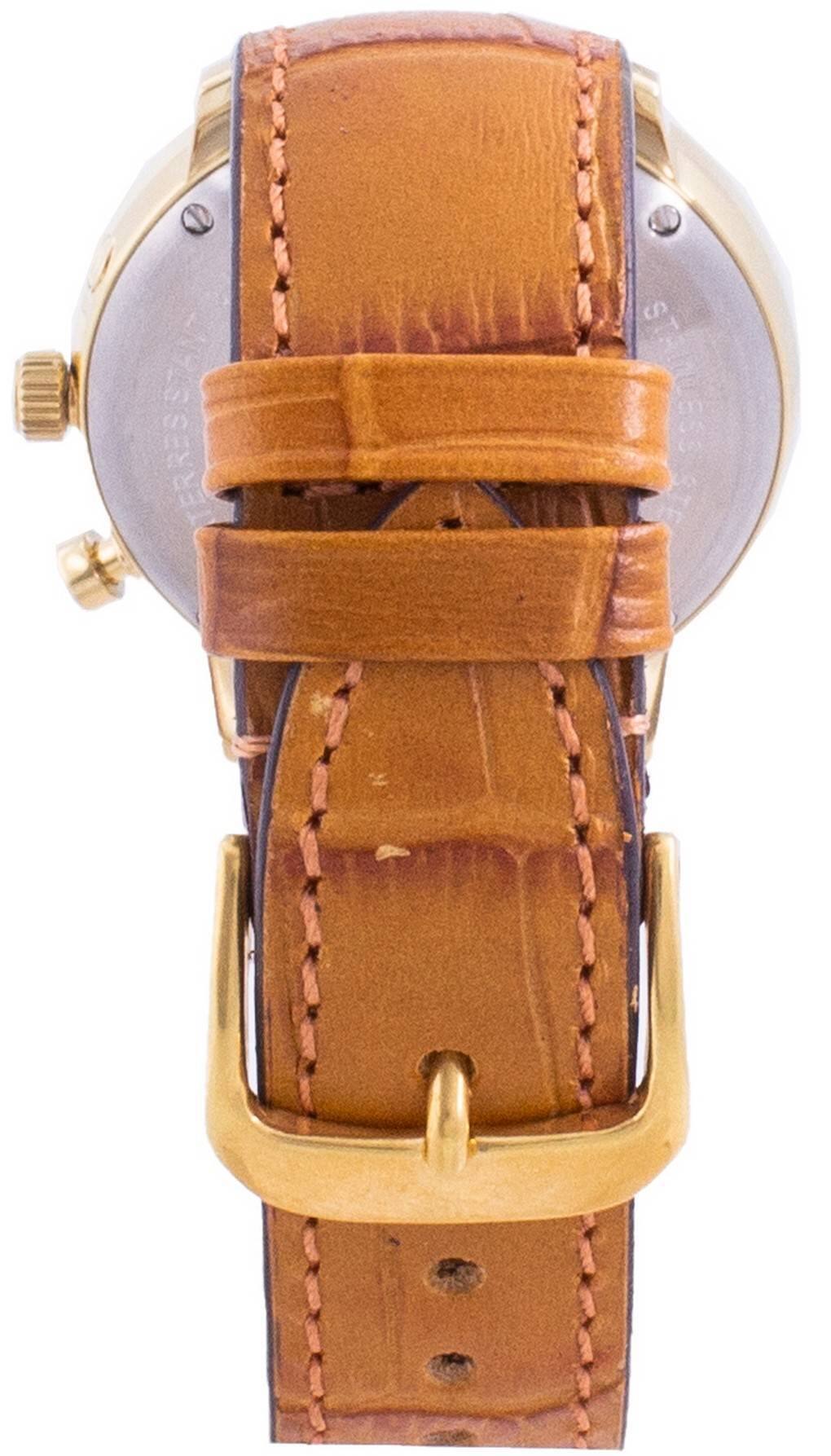 Left. Zeppelin - Hindenburg LZ129 7039-1 70391 Quartz Moon Phase Women's Watch 30M - Brown, White.