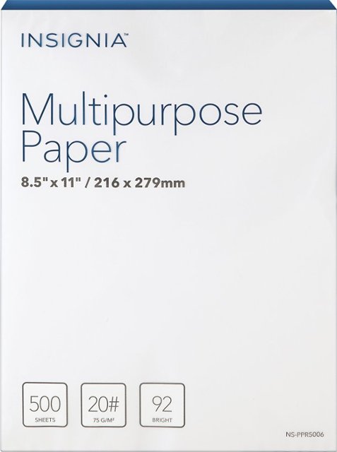 Insignia™ Multipurpose 8.5 x 11 500-Count Paper White NS-PPR5006 - Best  Buy