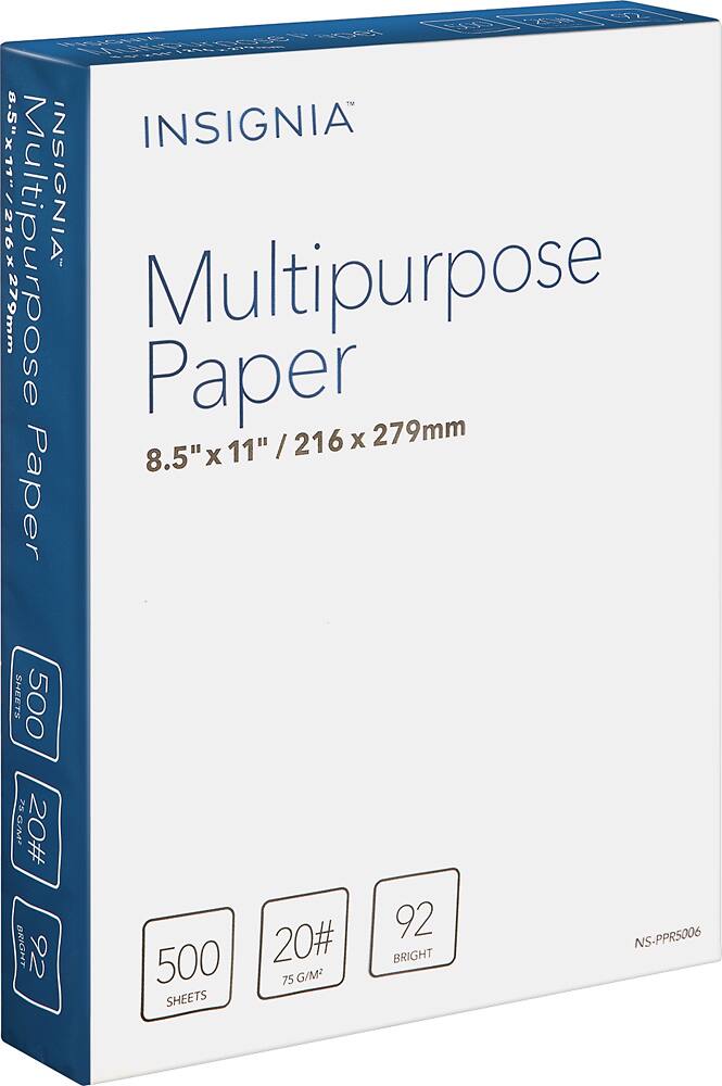 Alt View 11. Insignia™ - Multipurpose 8.5" x 11" 500-Count Paper - White.