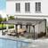 Angle. Yardgrace - 12'x 20' Outdoor Wall Mounted Lean-to Gazebo, Heavy Duty Sloped Roof Metal Awning for Patio, Decks & Backyard - Black.