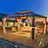 Front. U-HOMY - U-HOMY Outdoor Hardtop Gazebo with Aluminum Frame, Double Roof Canopy, Curtains & Mosquito Netting - 10'x13'.