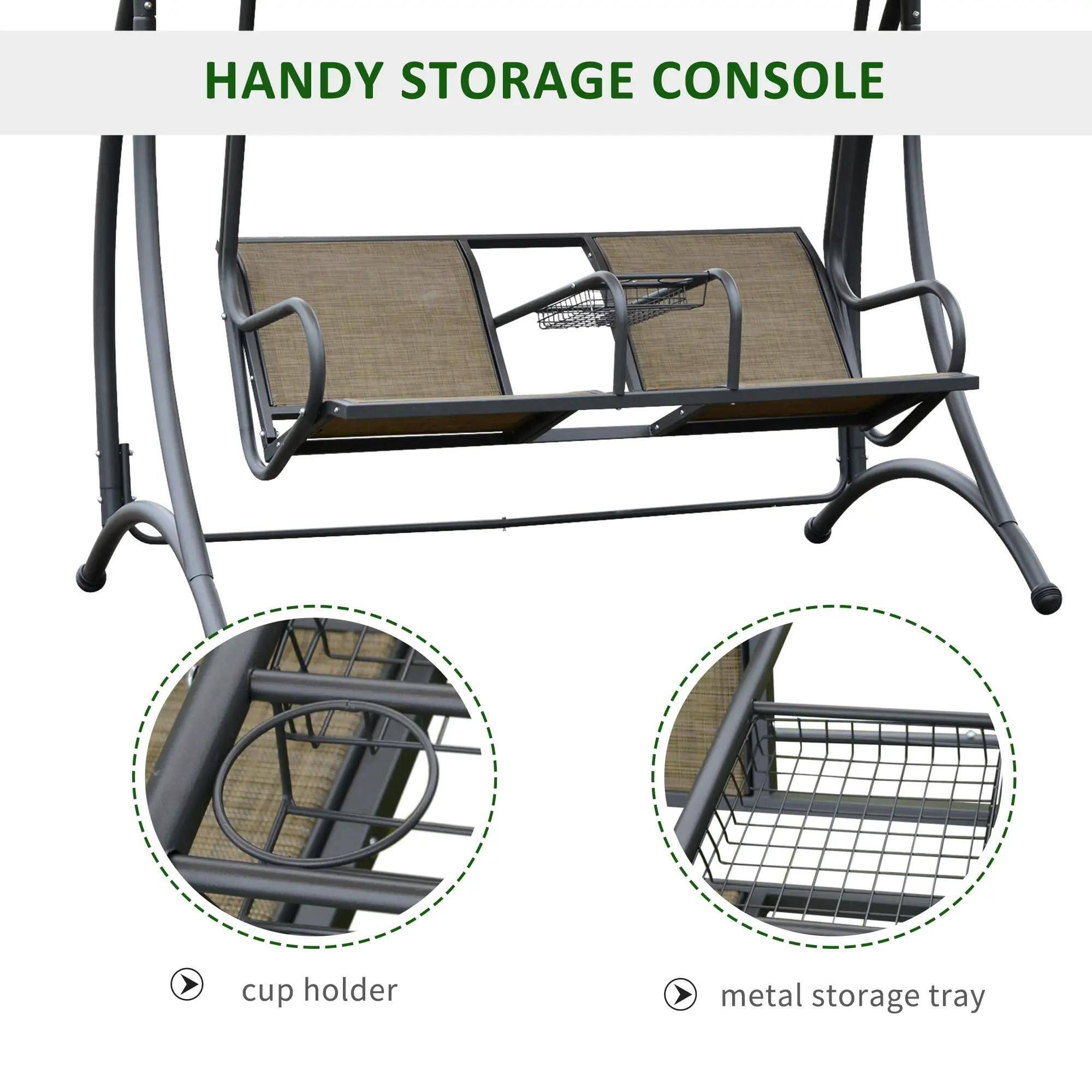 HANDY STORAGE CONSOLE

- cup holder
- metal storage tray