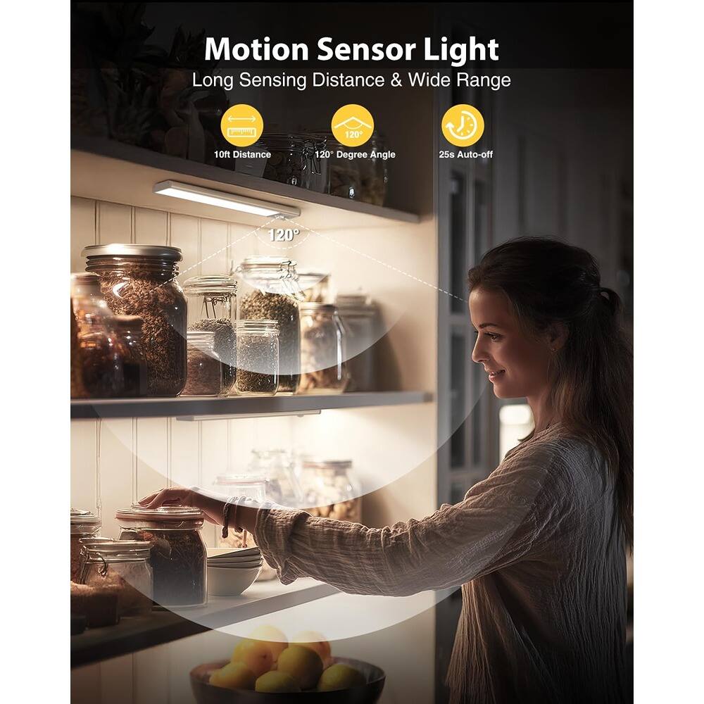 Motion Sensor Light
Long Sensing Distance & Wide Range
- 10ft Distance
- 120° Degree Angle
- 25s Auto-off