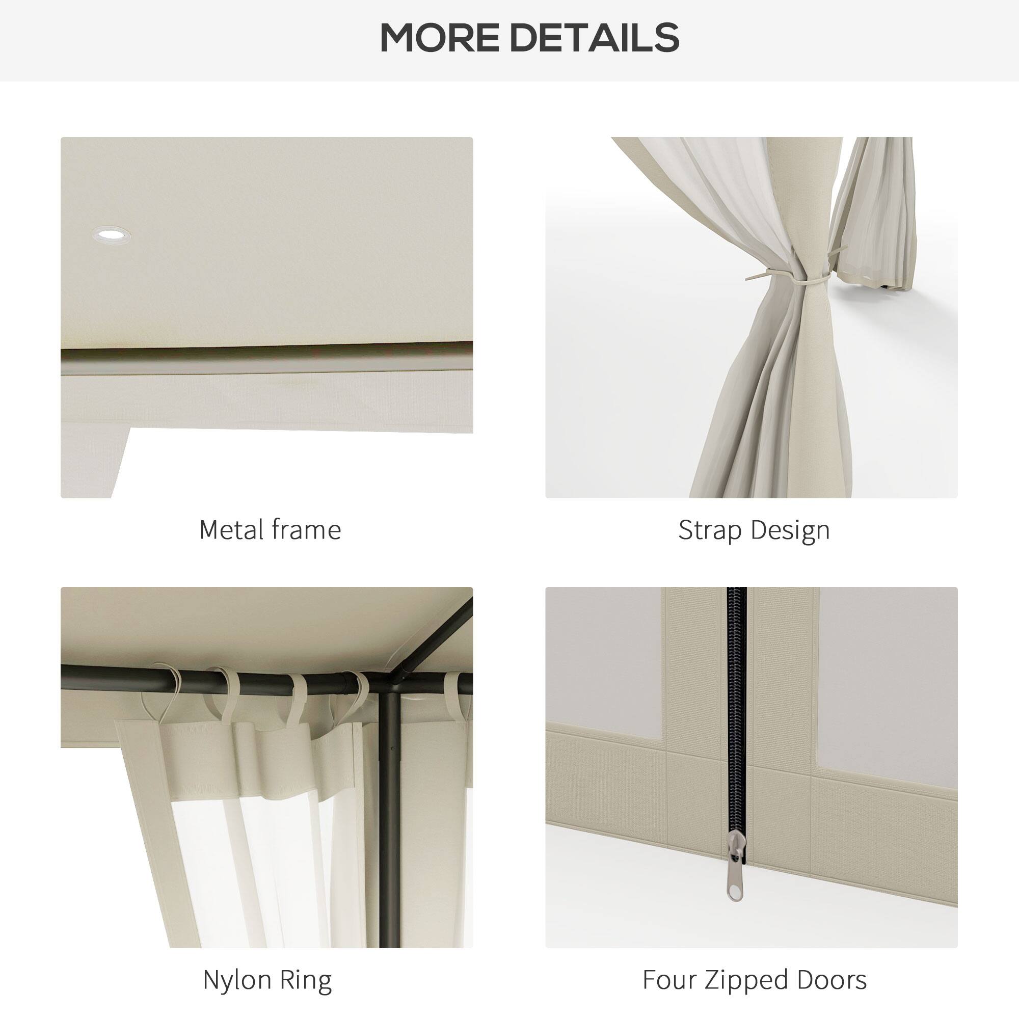 MORE DETAILS

- Metal frame
- Strap Design
- Nylon Ring
- Four Zipped Doors