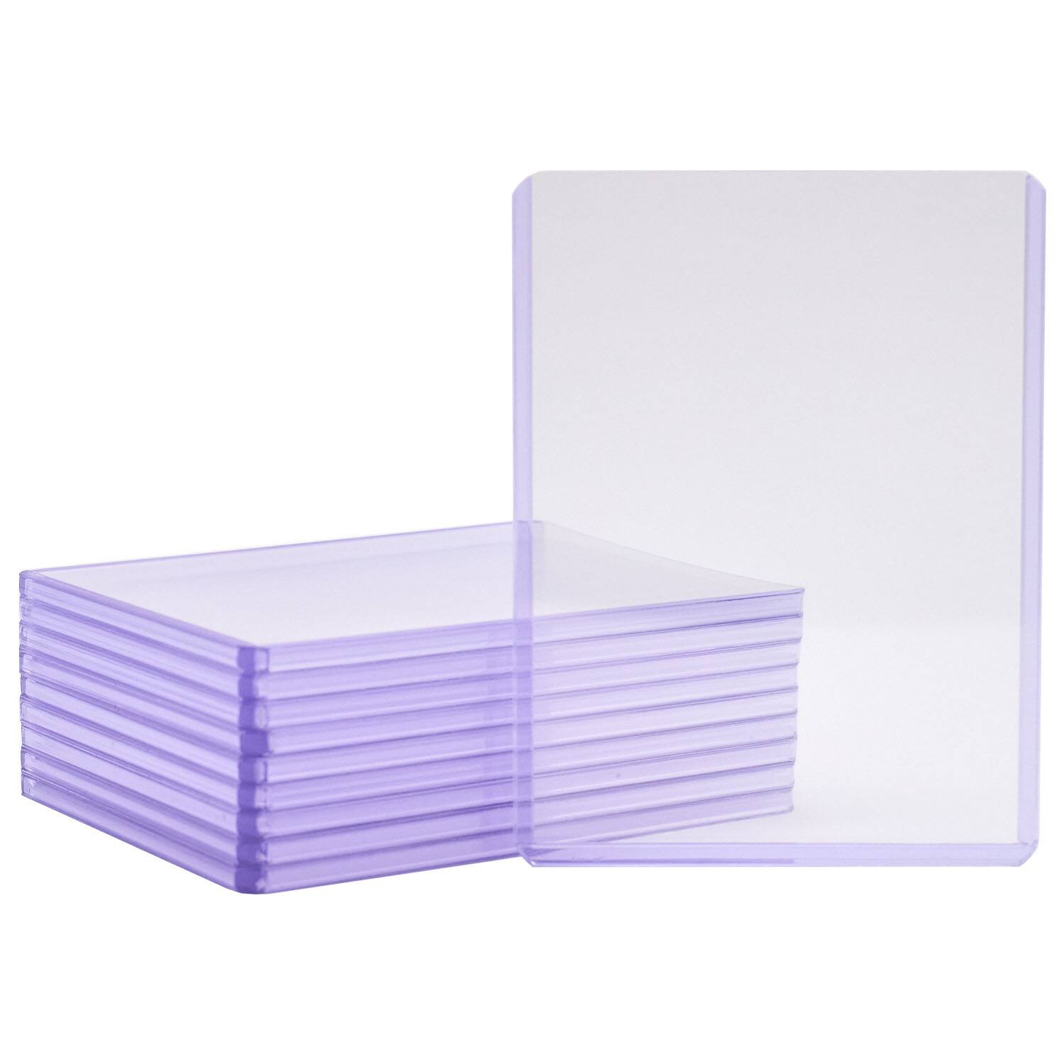 Alt View 2. Platinum Protectors - Premium 100pt Toploaders for Trading Cards, Autos, Refractors, etc - Thick Plastic Sleeve Holders - Clear.