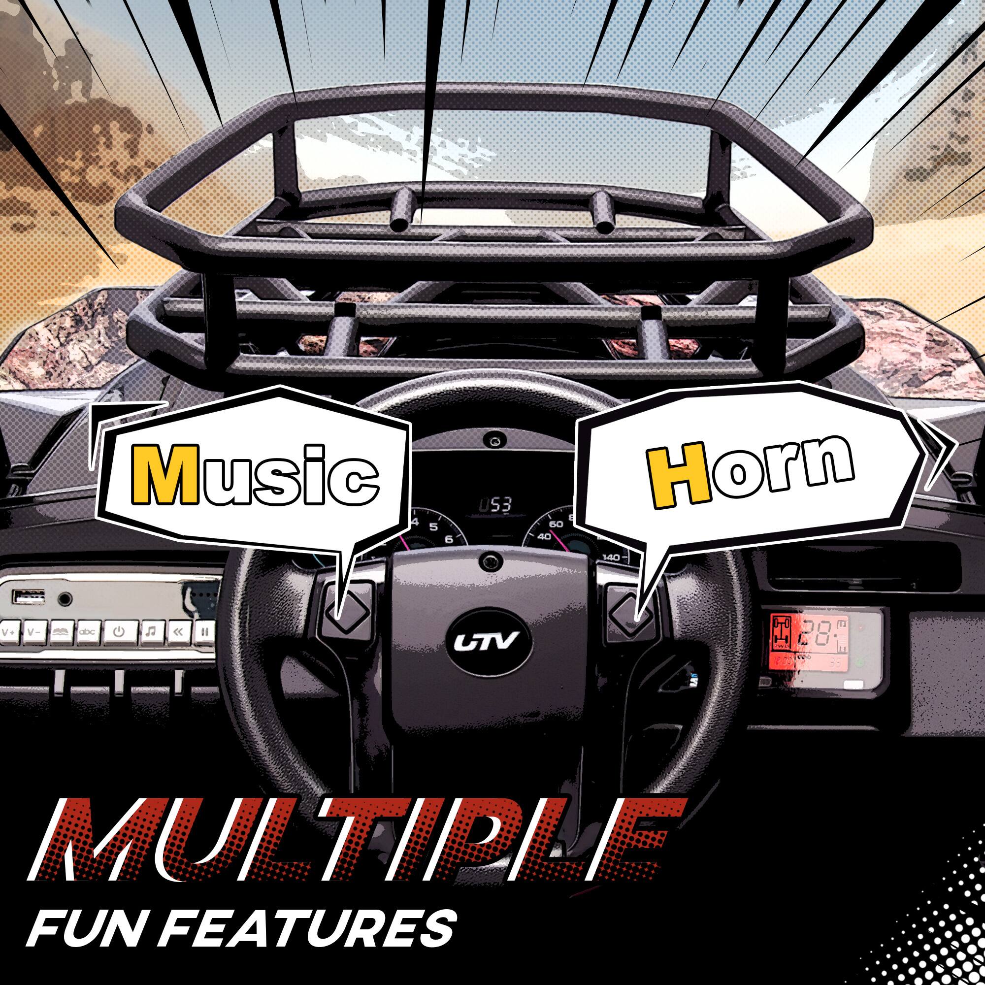 Music  
Horn  

Multiple Fun Features