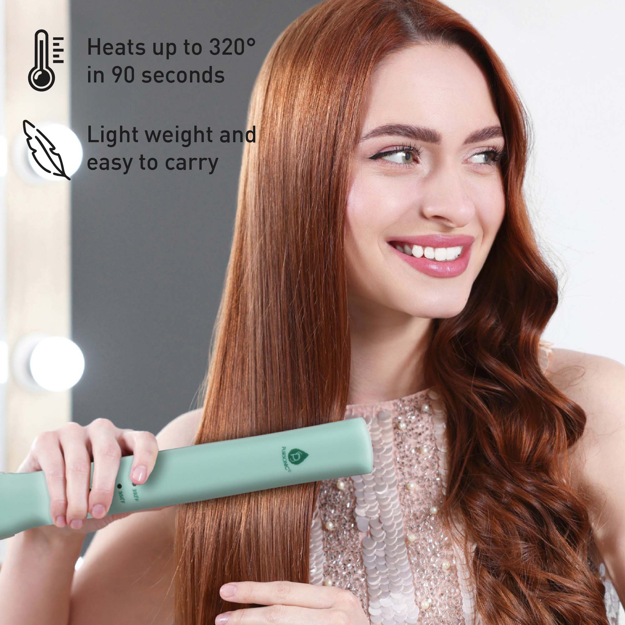 Heats up to 320° in 90 seconds  
Light weight and easy to carry