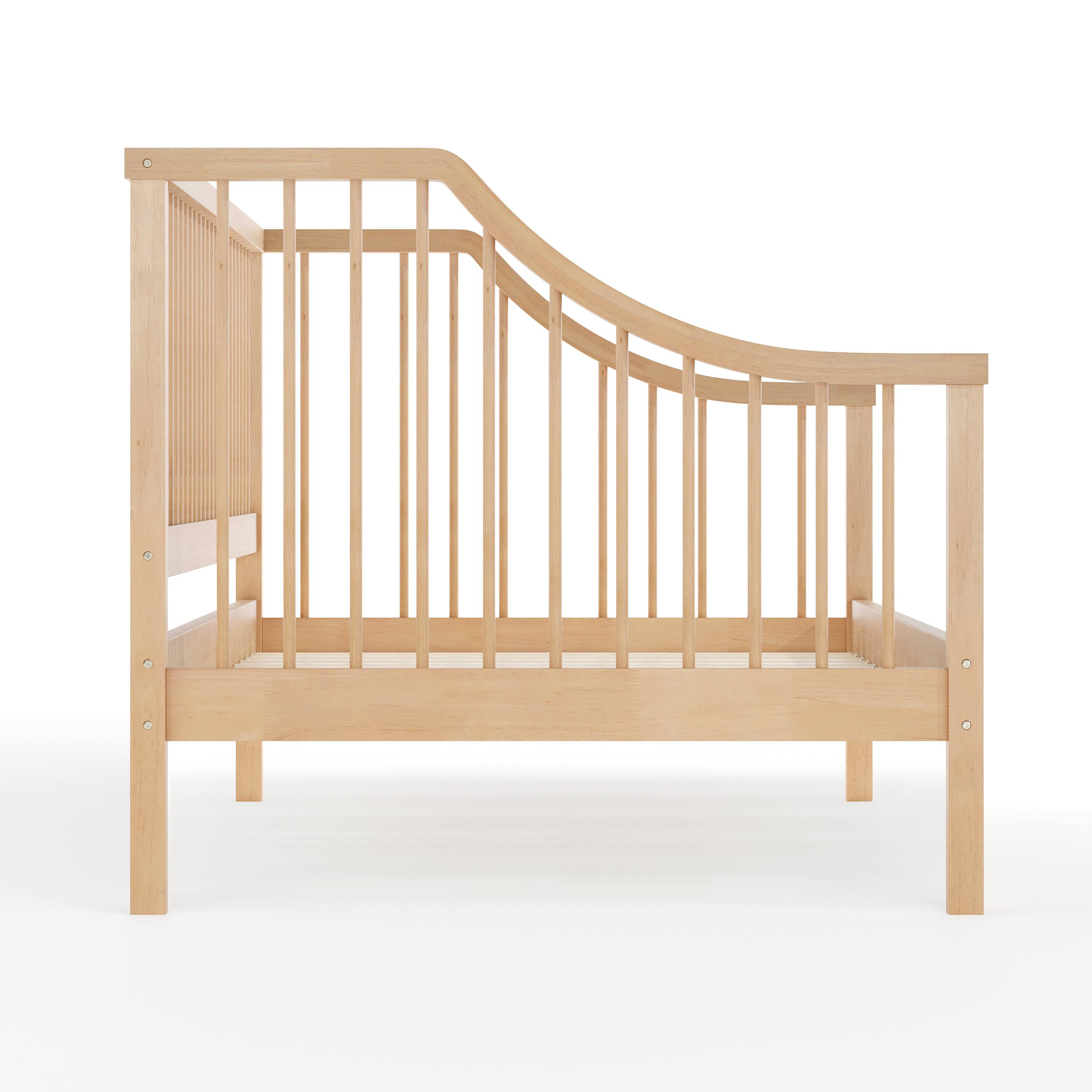 Alt View 7. Martha Stewart - Neely Solid Wood Platform Daybed with Wooden Spindles and Slatted Foundation with No Box Spring Required - Light Beech.