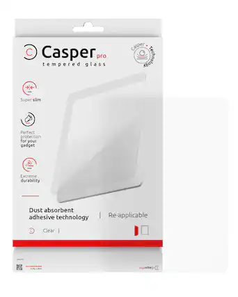 Casper pro tempered glass
Casper Technology
Super slim
Perfect protection for your gadget
Extreme durability
Dust absorbent adhesive technology
Re-applicable
Clear
i de wearecesper.com
CasperPro