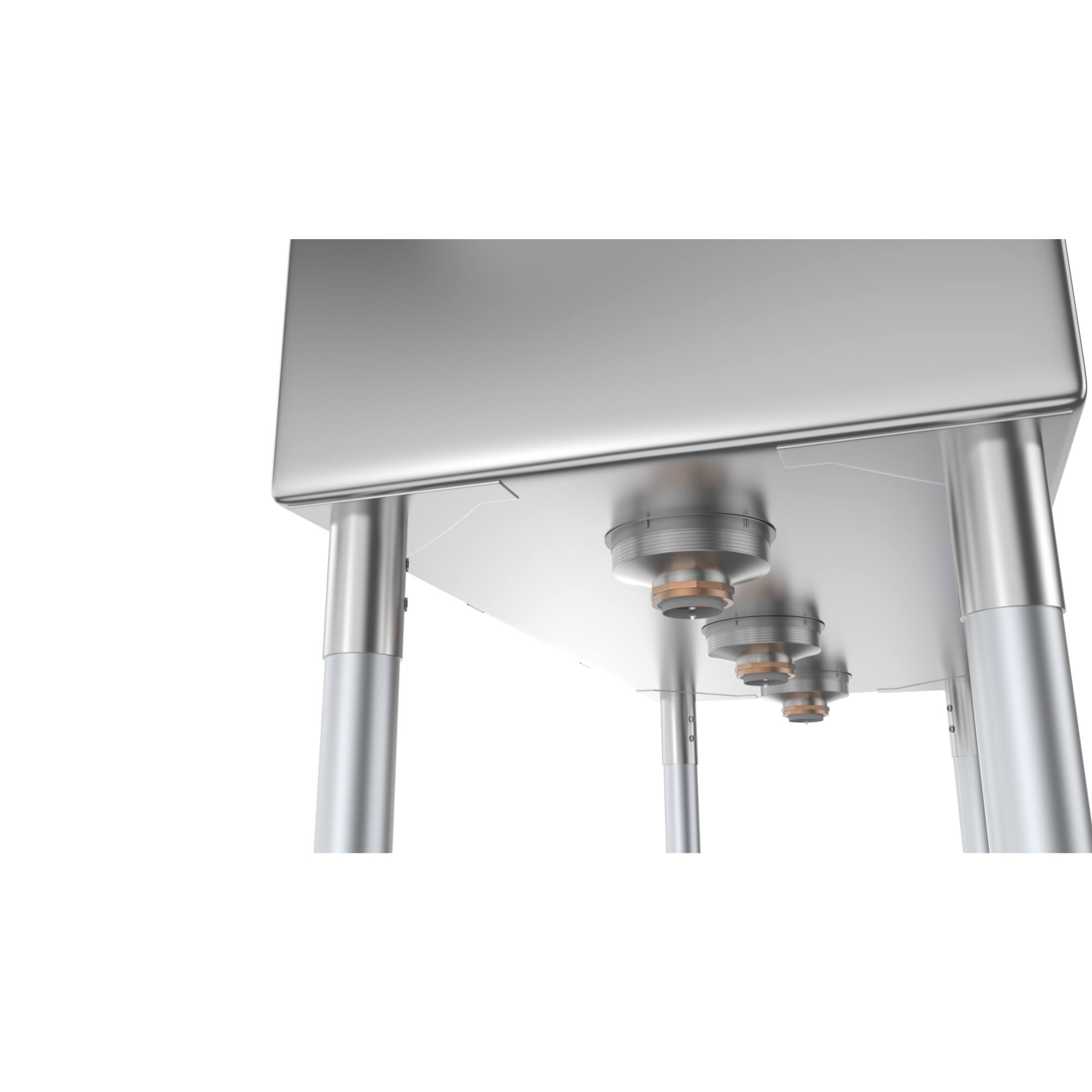 Alt View 4. Koolmore - 45 in. Three Compartment Stainless Steel  Sink with Drainboard, Bowl Size 10"x 14"x 10" SC101410-12L3. - Stainless Steel.