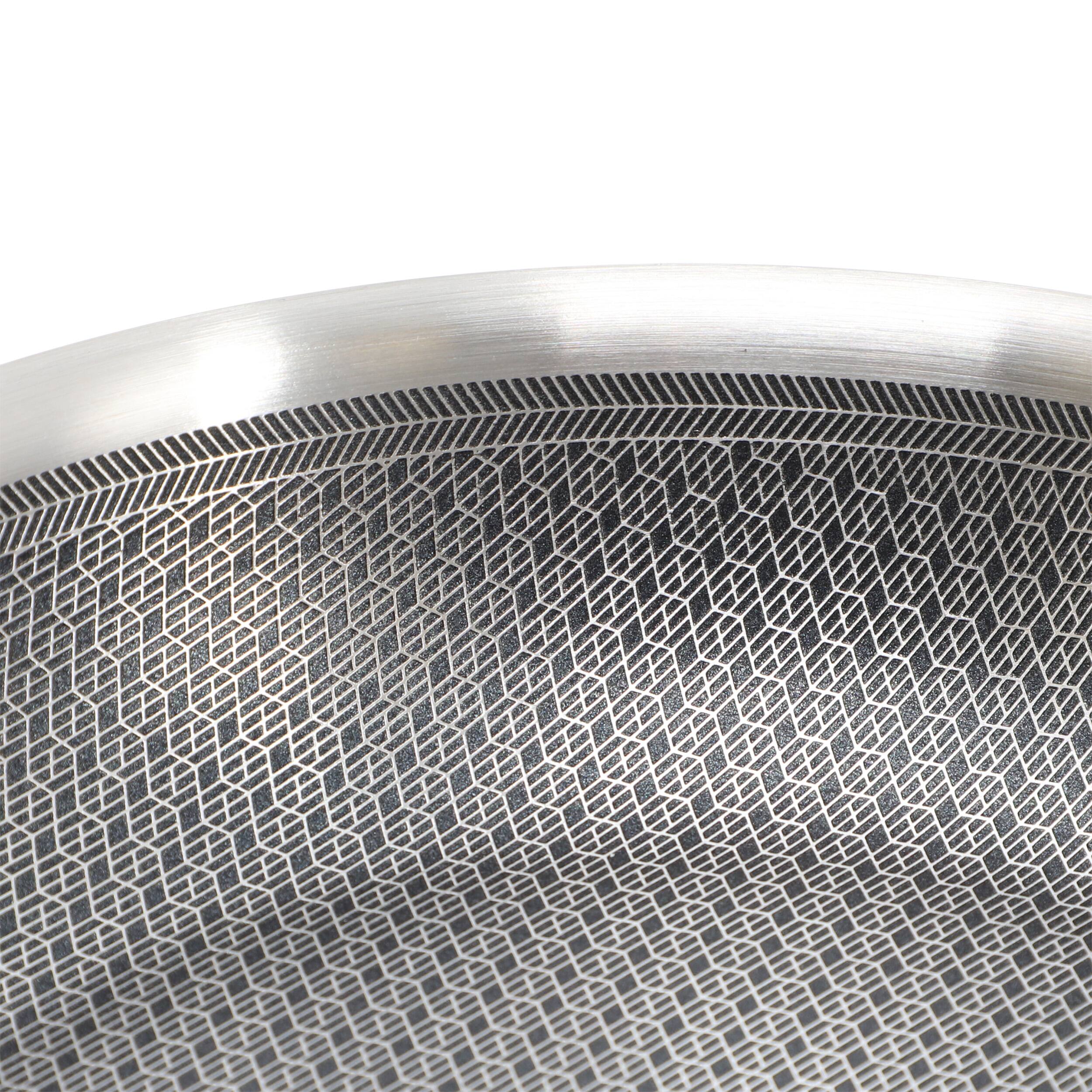 Alt View 3. Oster - Oster Modessa 9.5 Inch Nonstick Tri-ply Stainless Steel Frying Pan in Silver - Silver.