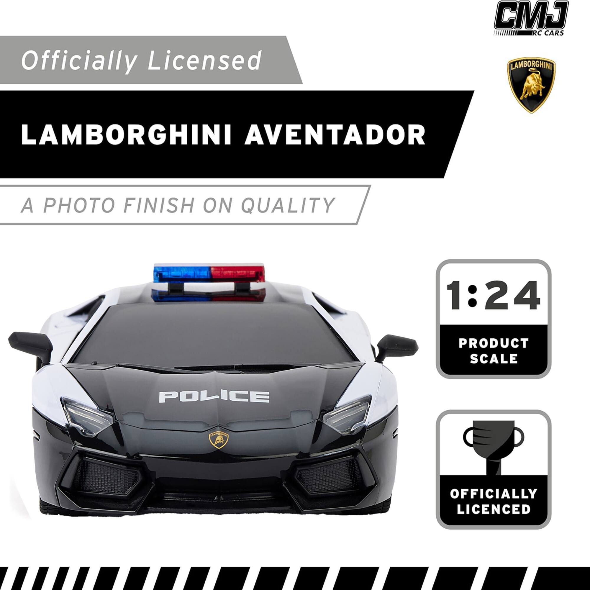 Officially Licensed CJ C CARS Lamborghini Aventador: A photo finish on quality 1:24 product scale. Police.