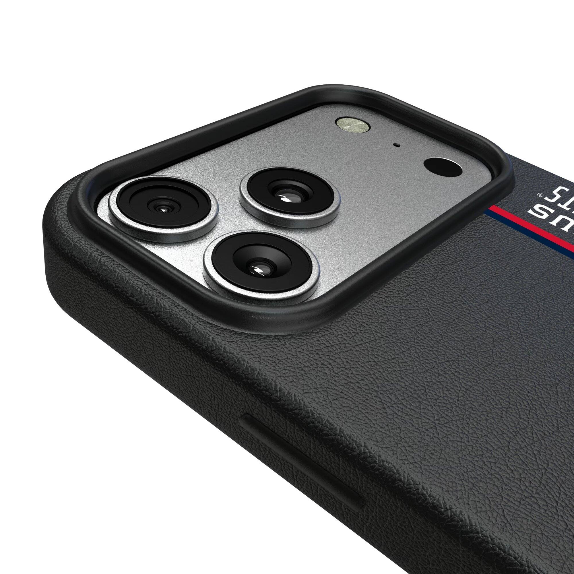 Alt View 2. Keyscaper - Black Columbus Blue Jackets Sidebar Magnetic iPhone Case - 15 - Black.