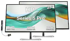 27" HP Series 5 Pro
FEVOA
PT PUA
QHD 2560 x 1440
1500:1 Contrast ratio
100Hz Refresh rate