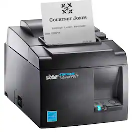 Star Micronics - TSP143IIIU USB Thermal Receipt Printer - 250mm/s Direct Thermal, MFi Lightning, Auto-Cutter, Internal Power Supply, POS - Gray