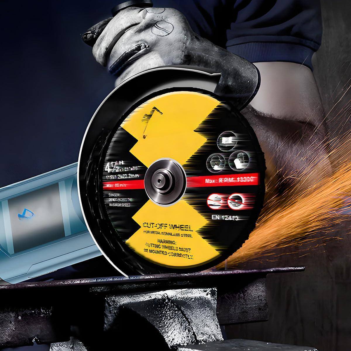 ZKH 10 Pack 4 1/2 Inch Thin Cut Off Wheels For Metal & Stainless Steel, Durable Angle Grinder Cutting Discs 4.5 X .045 X 7/8