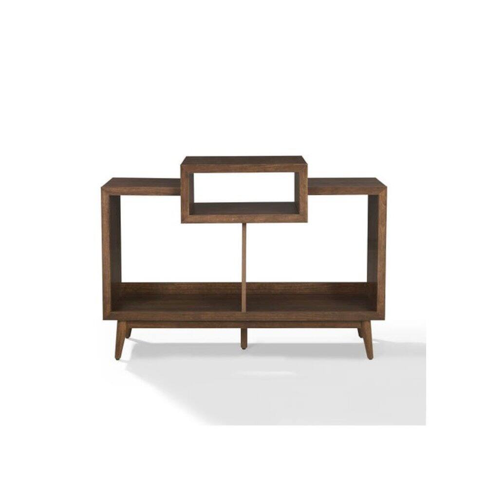 Alt View 1. Crosley Furniture - Nashville Medium Record Player Stand With Vinyl Storage - Brown.