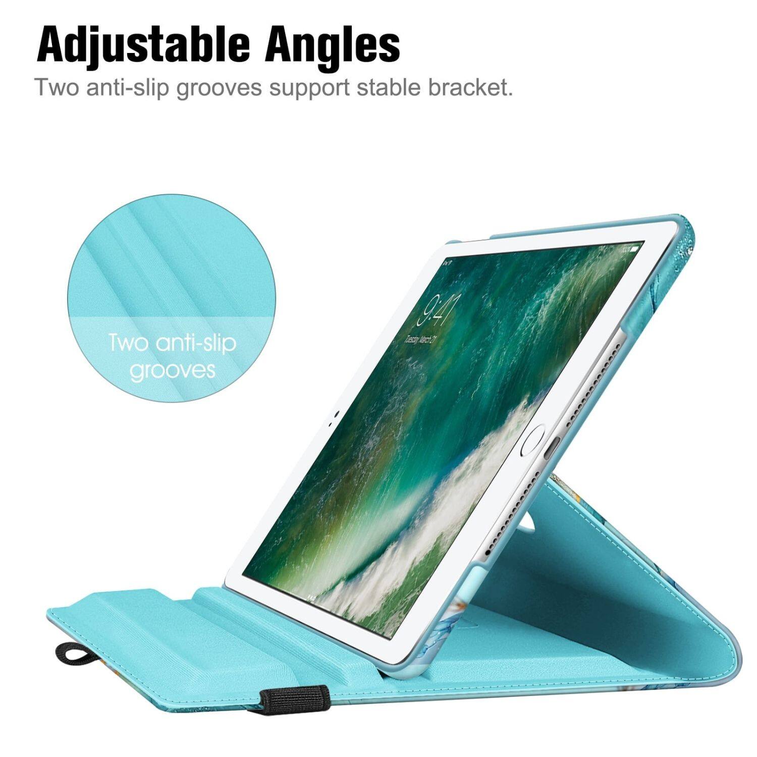 Adjustable Angles
Two anti-slip grooves support stable bracket.
Two anti-slip grooves